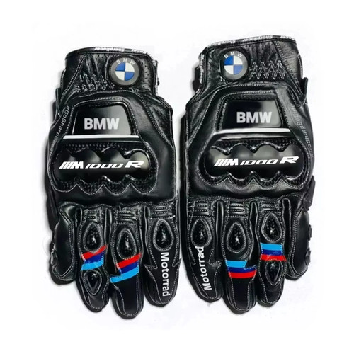 Gants moto cuir - de,
