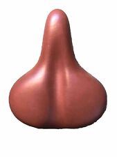 VELO Plush Bicycle Seat Brown Imitation Leather With Spring Suspension