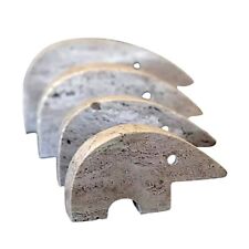 Sculpture De Table En Travertin Ensemble Famille Fourmis 4 Unités Design 14Cm