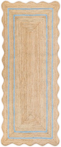 Tapis jute festonné - tapis,