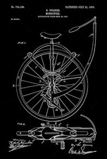 1903 - Monocycle - H. Tolcher - Patent Art Poster