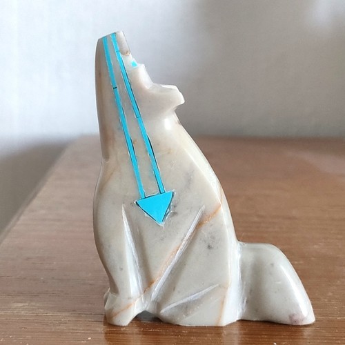 Fétiche coyote zuni marbre - zuni,