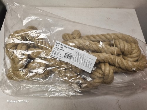 Corde nœuds chanvre - à, 3m