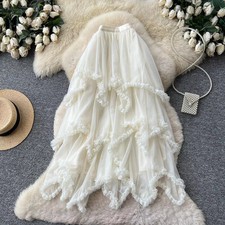 Jupe Longue Blanche En Tulle