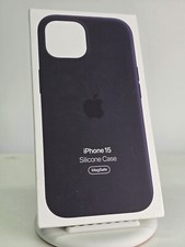 Genuine Apple iPhone 15 Silicone Case w/Magsafe - Black - Open-Box