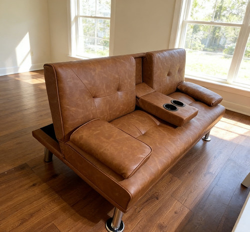 Modern brown faux leather - modern,