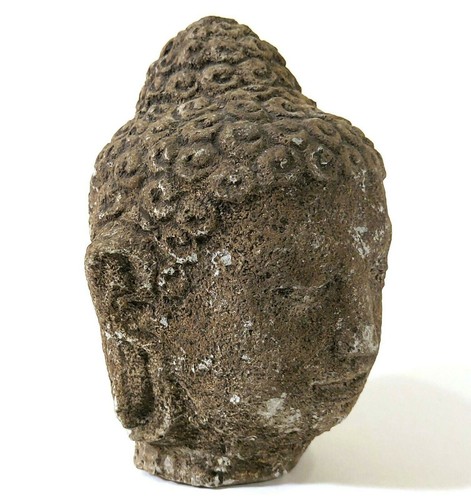 Tête bouddha khmer en - tête,