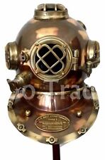 Ancien Plongée Sca Divers Casque Américain Marine Mark V Foncé Mer Cadeau
