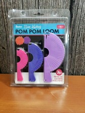 NEW Darice 3pc Easy Knitting Pom Pom Loom Set 3 Sizes 1.5",2",3" 