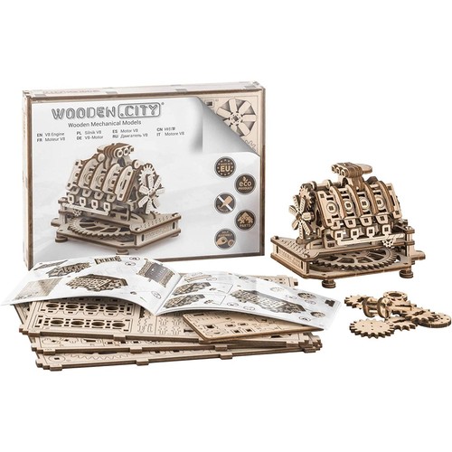 Wr316 wooden city - wooden, 3d