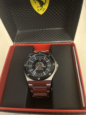 Rare Ferrari original watch quartz stainless steel wristwatch with box F/S