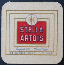 Sous-bock bière STELLA ARTOIS la grande bière 2 coaster beermat Bierdeckel 12
