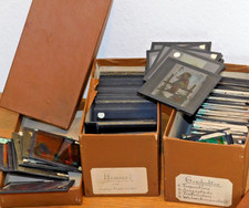 LOT DIAPOSITIVE plaque de VERRE humoristique enfant LANTERNE MAGIQUE ALLEMANDE