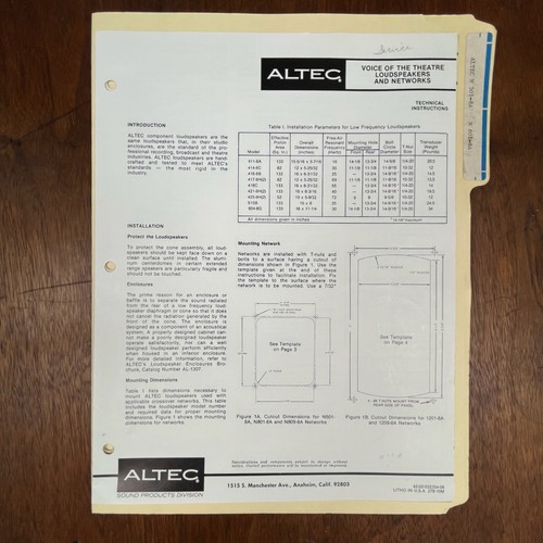 Vintage altec 501 - vintage,