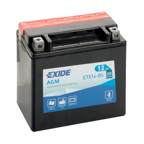 Batterie moto exide etx14 - batterie, etx14-bs
