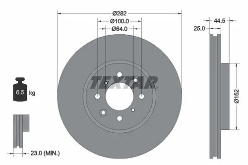 Disque frein ventilé - de, de