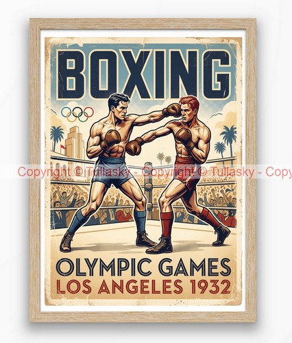 Affiche vintage boxe 30x40 - -,