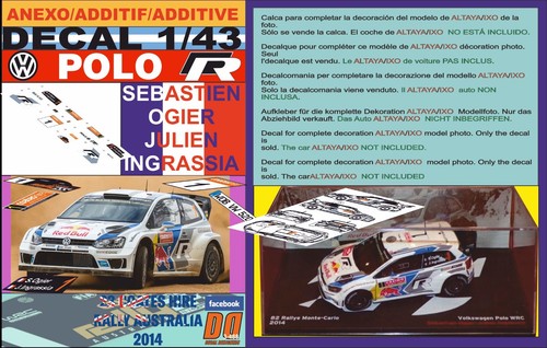 Anexo decal volkswagen - 1/43,
