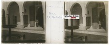 Baida bar, Marrakech, stereo glass plate, black & white positive 4.5x10.7 cm