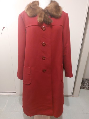 Manteau vintage femme col - manteau,