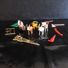 14 sujets figurines nain bucheron rêne scie hache Noël bûche décoration N3499