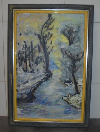 Tableau peinture huile - peinture, a