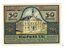 Emergency money goat back - district goat back - 50 Pf. - 1921 - Picture 3 "Gefell i. V."