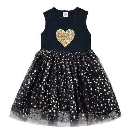 Robe fetes coeur sequins - robe,