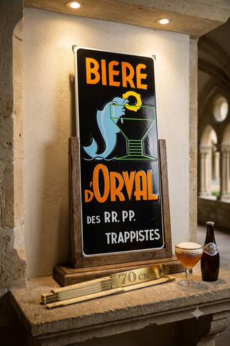 Plaque émaillée biere - biere, d'