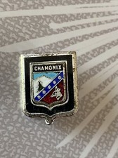 Antique Chamonix Chamois Mountain Sport Winter Ski Luge Augis Lyon Brooch