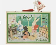 Moulin Roty - "I am working" Je Bricole- Kids Wooden Tool Valise Box Set