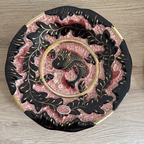 Ancienne assiette barbotine - assiette,