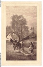 ASJP2-0077-AGRICULTURE - Horses pulling a plow