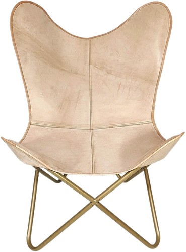 Chaise papillon cuir de - papillon, en