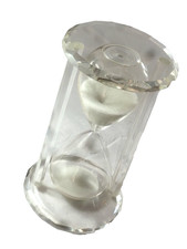 BEAU GRAND SABLIER EN CRISTAL