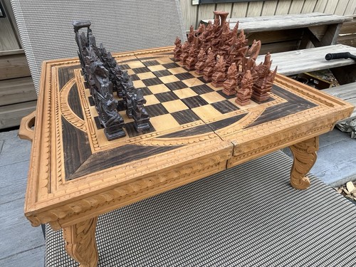 Jeu échecs artisanal bois - d’échecs,