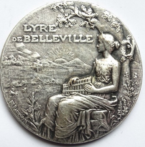 Médaille table lyre - médaille, de
