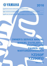 Yamaha YZ250F 2016 Service Manual