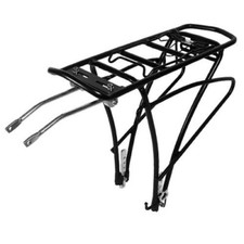 porte bagage arrière DOKIO 24/28" aluminium noir clapet + fixation éclairage arr