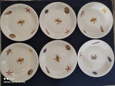 6 Assiettes Creuses Fruits De Mer  Porcelaine De Pillivuyt