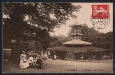 Old postcard Rennes, Le Thabor: La Avière and elegant visitors 1909 