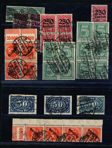 Lot timbres service du - de, de