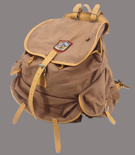 Ancien sac dos toile et - ancien,