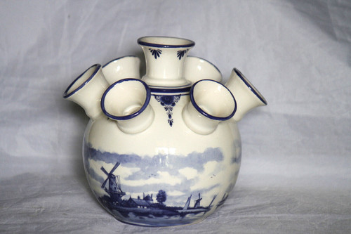 Delfts blue pique fleurs vase