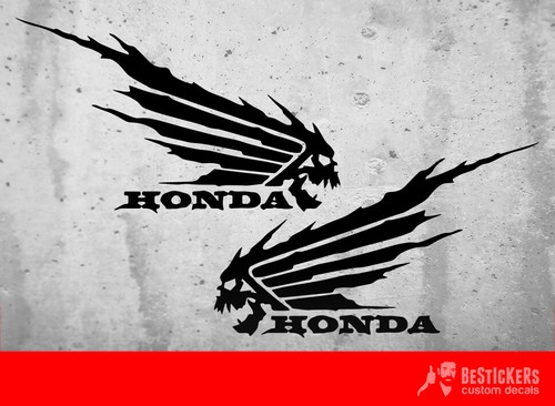 Autocollants honda skull - honda,