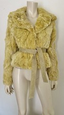 CONBIPEL Jacket Winter Coat Real Lapin Rabbit Fur Butter Made In Italy Size S