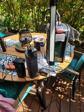 ensemble pompe ecumeur chauffage rampe led pour aquarium