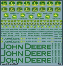 décalcomanie à l'eau, 1:32, Agricole, John Deere, maquette, diorama, miniature