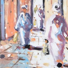 Tableau Huile sur toile Rue