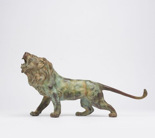 Statue bronze lion - bronze,